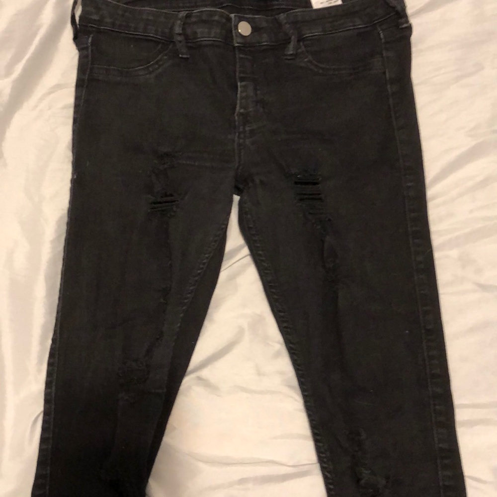 Super skinny distressed dark wash hollister jeans